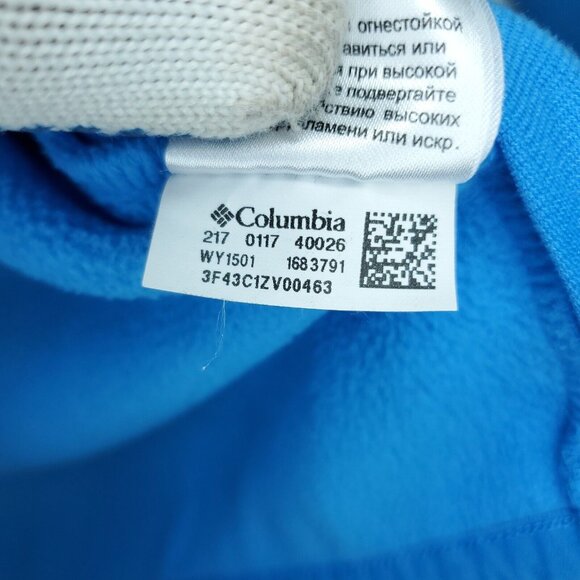 Columbia Fuller Ridge Fleece Jacket Unisex Boys Large 14/16 Aqua Blue Full Zip - Picture 13 of 13